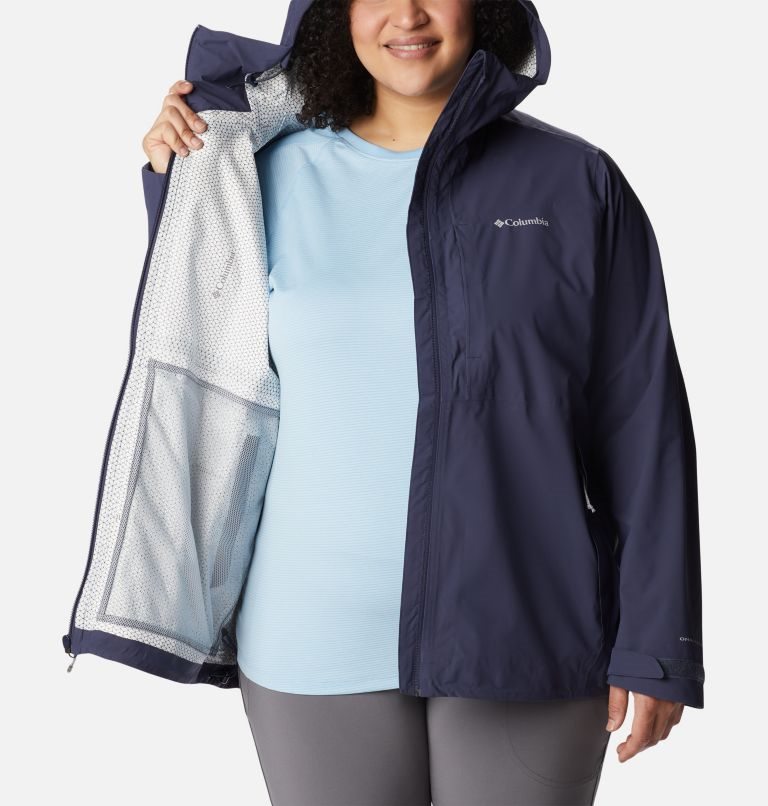 Jachete Shell Columbia Omni-Tech Ampli-Dry Dama Bleumarin | Plus Size VM09S71ZM